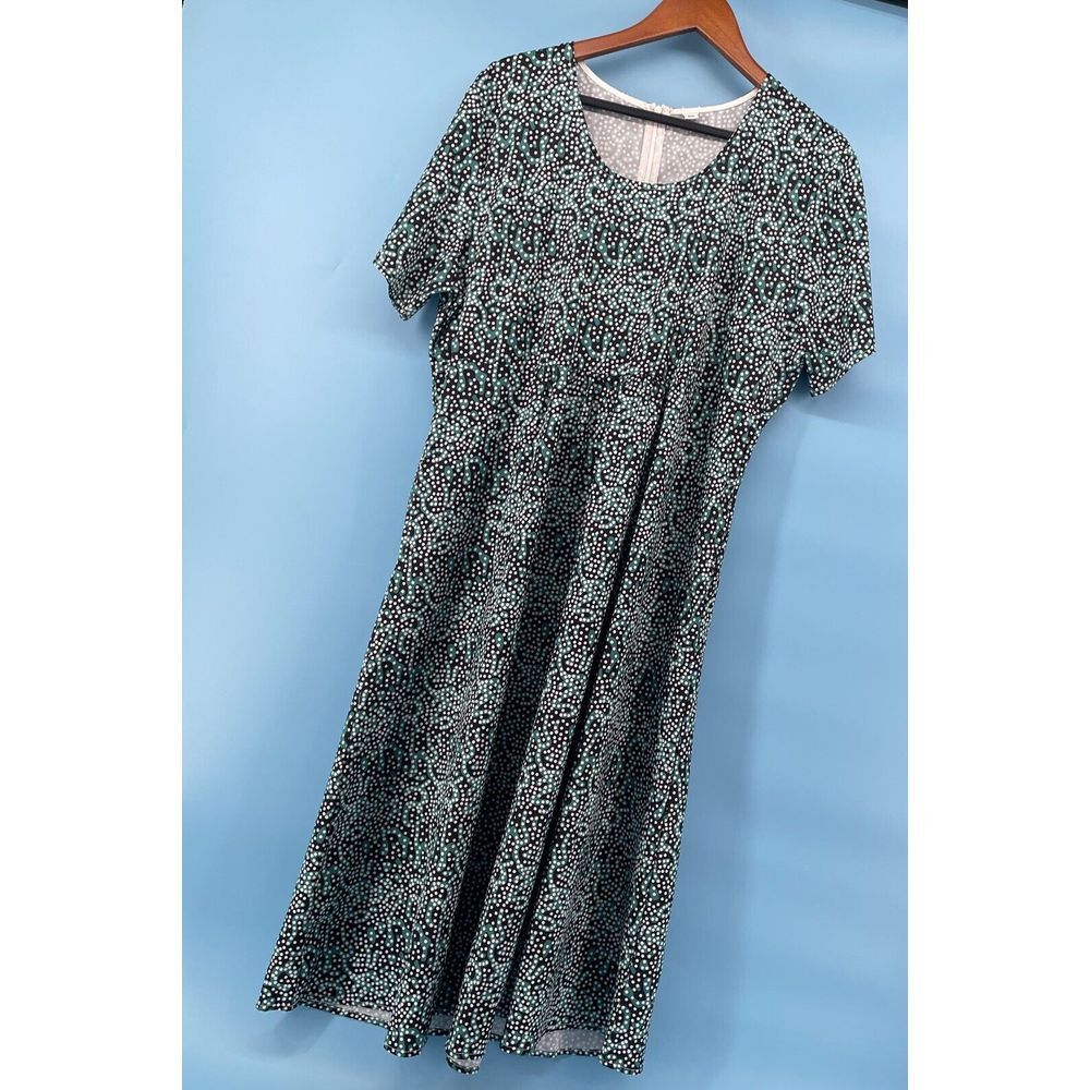 Made with Love Dress Women's‎  XXL Geometric Print Midi Boho Artsy Travel NWT